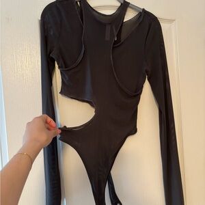 Urban Outfitters Sheer Black Mesh Top